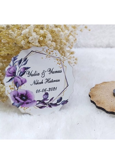 Ahşap Magnet Nişan Şekeri 01(30 Adet)