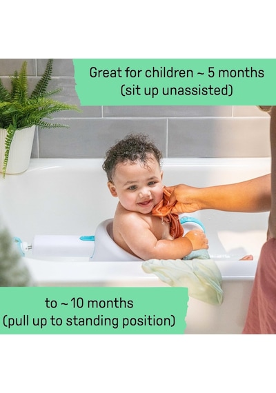 Summer Infant Oturmak İçin Banyo Koltuğum, Destekli Oturma İçin Sırtlık, Kolay Kurulum Ve Saklama, Aqua