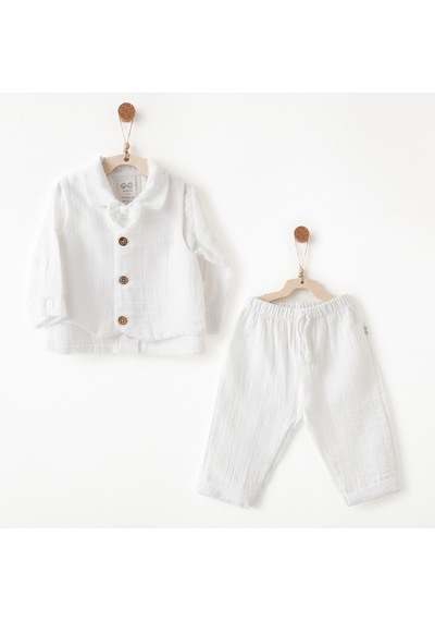 Bebek Takım 3 Pcs Set Muslın Sea Lıfe Whıte