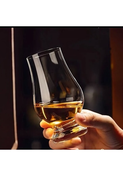 2'li Kristal Cam Viski Tadım Bardağı Seti - Glencairn Tarzı Premium Degüstasyon Kadehi Şeffaf