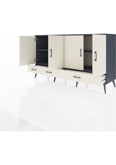 Hyperion Konsol 6 Raflı 3 Çekmeceli 4 Kapaklı 176x44x99 Antrasit- Antrasit-aytaşı Hyperion Konsol 6 Raflı 3 Çekmeceli 4 Kapaklı 176x44x99 Antrasit- Antrasit-aytaşı