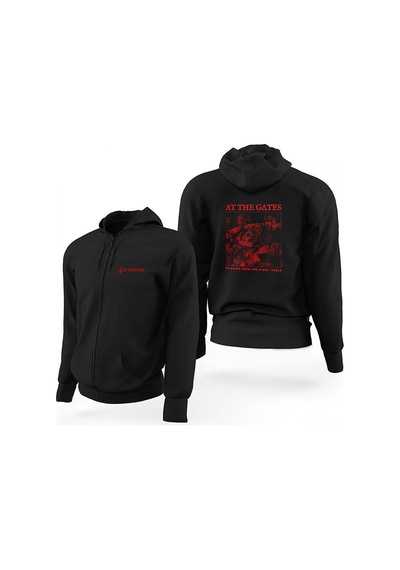 At The Gates To Drink From The Night Itself Siyah Fermuarlı Limited Edition Kapşonlu Sweatshirt