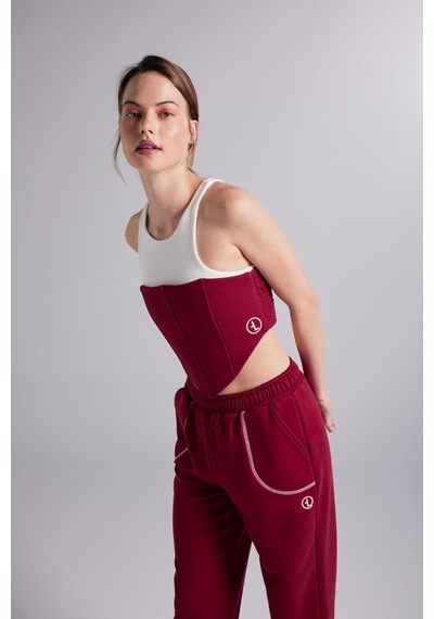 Holly Lolly Logolu Atletli Rhode Büstiyer Bordo