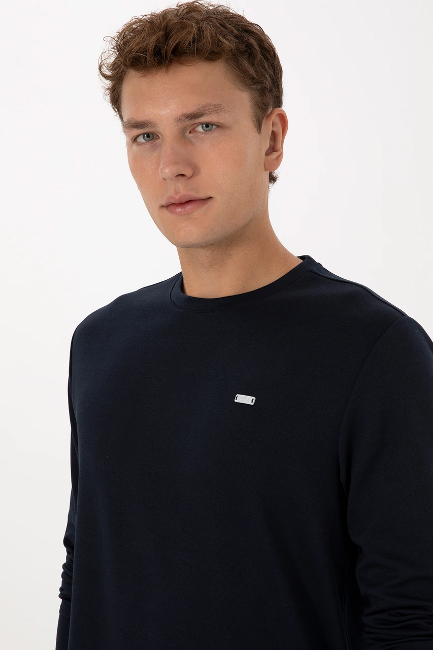 U.S. Polo Assn. Erkek Regular Fit Bisiklet Yaka Lacivert Sweatshirt 50315483-VR033