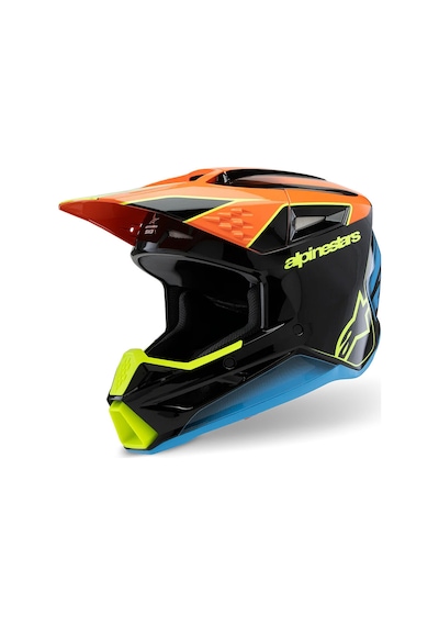 Alpinestars Sm3 Fray Off-road Motosiklet Kaskı Siyah Mavi Oranj Siyah / Mavi / Oranj