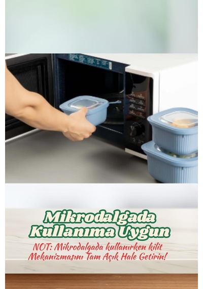 Vakumlu Sızdırmaz Saklama Kabı Seti, 3 Parça, Mikrodalga Ve Derin Dondurucu Uyumlu, 600ml-1100ml-1800ml, Bpa Free M Diğer