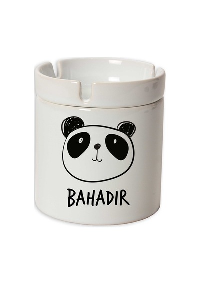 İsme Özel Seramik Küllük - Panda İsme Özel Seramik Küllük - Panda