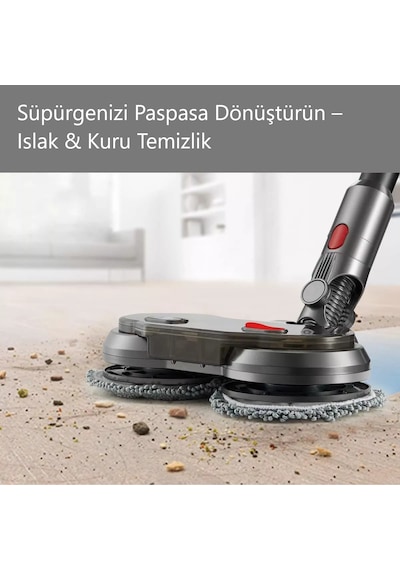 Dyson V7 V8 V10 V11 V15 Uyumlu Elektrikli Döner Paspas Başlığı