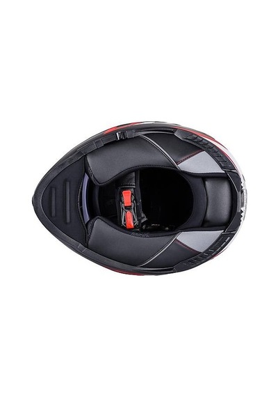 Ls2 Storm 2 Nerve Kırmızı Kapalı Motosiklet Kaskı Siyah - Kırmızı