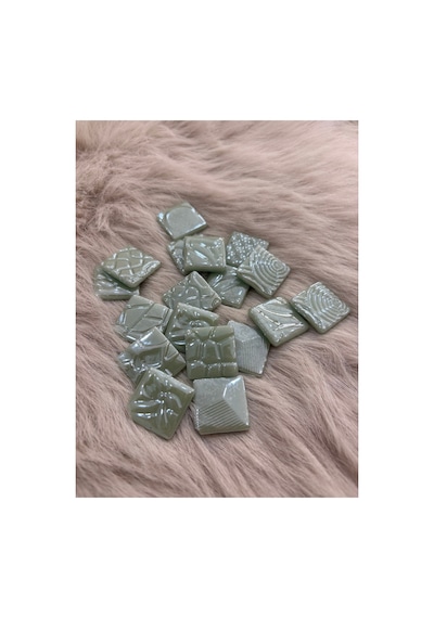 Sanatsal Dokulu Mozaik Dc-07 25x25mm Açık Yeşil 500gr