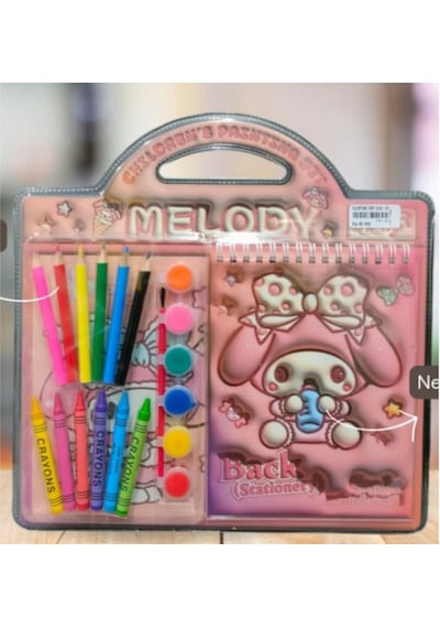 Sanrio Cinnamoroll Mymelody Kuromi Hediyelik Boyama Seti Pembe