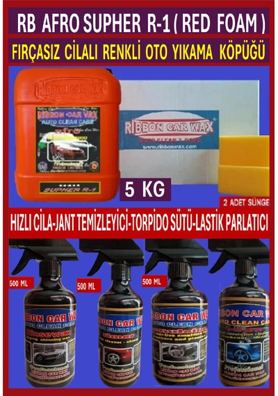 6 Lı Set Fırçasız Cila Oto Yıkama Şampuanı-jant Temizleyici.torpido Sütü Lastik Parlatıcı.hızlı Cila