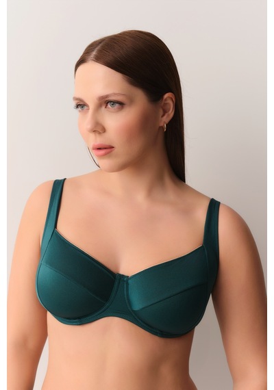 Suwen Pipe Balenli Toparlayıcı Aksesuarlı Bikini Üst Sbn26994c724 Yeşil