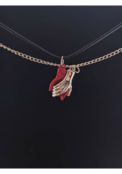 Kırmızı Renk Birleşen El Mıknatıslı 2 Li Sevgili Kolyesi Best Friends Bff Arkadaşlık Kolye Çok renkli
