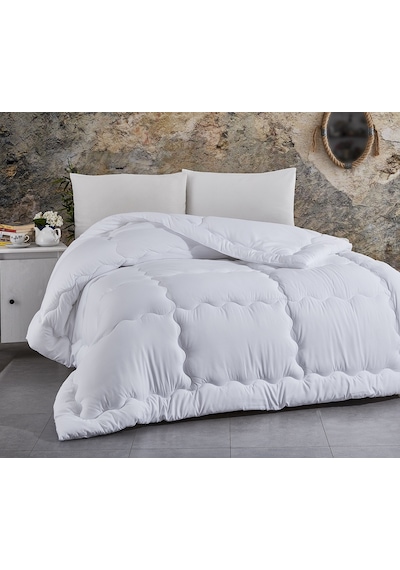 Komfort Home Battal Boy Micro Saten Lüx Yorgan +2 Yastık Beyaz