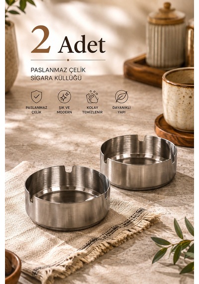 Porsima Etn-015 2 li Küllük 1,2 ml Kalınlık Metal Küllük