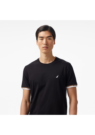 Nautica Erkek Siyah Regular Fit T-shirt Düz V55225t SIYAH