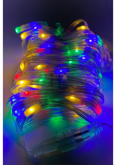 10 Metre Rgb Peri Led Işık Ip64 Dış Mekan Jack Eklemeli Dekoratif Led Işık Yılbaşı Süsü Çok Renkli
