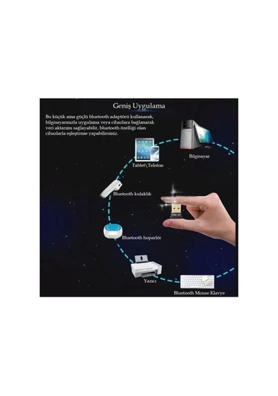 Bluetooth V4.0 Usb Dongle Adaptör 20m Mesafeli Csr 4.0 Tak Çalış 85702884