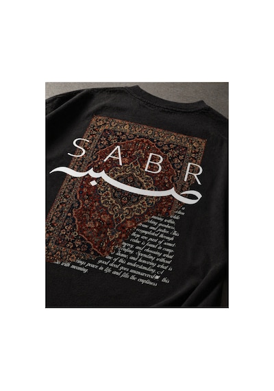 Yolo Street Oversize Siyah Tişört Sabr Halı Desenli Arka Baskı Unisex Pamuk Streetwear Siyah Yolo Street Oversize Siyah Tişört Sabr Halı Desenli Arka Baskı Unisex Pamuk Streetwear Siyah