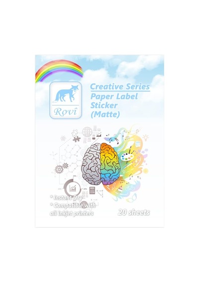 Rovi Creative Kağıt Etiket - Mat - 20 Yp - A4 Diğer