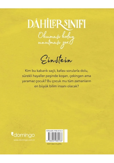 Dahilerin Sınıfı - Einstein Sınırsız Deha - Pierdomenico Baccalario - Domingo Yayınevi