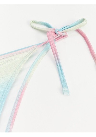 Lcw Dream Karışık Desenli Parlak Görünümlü Kadın Bikini Alt Çok Renkli