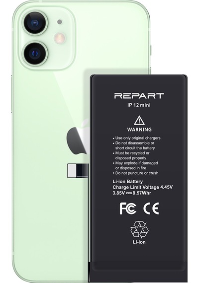 İphone 12 Mini Uyumlu Güçlendirilmiş Yüksek Kapasite Batarya - 2450 Mah