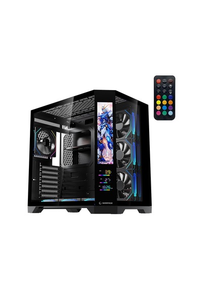 Nova V2 Mid-tower Gaming Kasa, 9,16 İnç Lcd Ekran, Argb