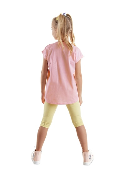 Denokids Kediler Kız Çocuk Tunik Tayt Takım Çok Renkli