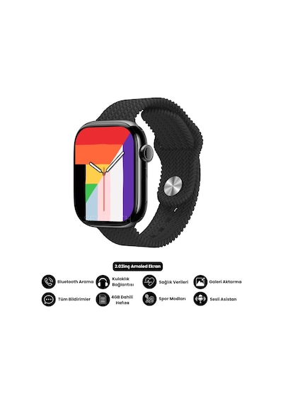 Harvox Hk 11 Pro Max Amoled Akıllı Saat Iphone Ve Android Tüm Telefonlara Uyumlu 46 Mm Siyah