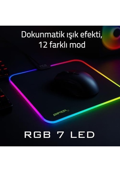 Inca Imp-024t Empousa Rgb 7 Led Medıum Mousepad 320x270x3mm ,12 Farklı Değişebilen Dokunmatik Işık Efekti,hızlı Kayan Yüzey, Kaymaz Kauçuk Taban Inca Imp-024t Empousa Rgb 7 Led Medıum Mousepad 320x270x3mm ,12 Farklı Değişebilen Dokunmatik Işık Efekti,hızlı Kayan Yüzey, Kaymaz Kauçuk Taban