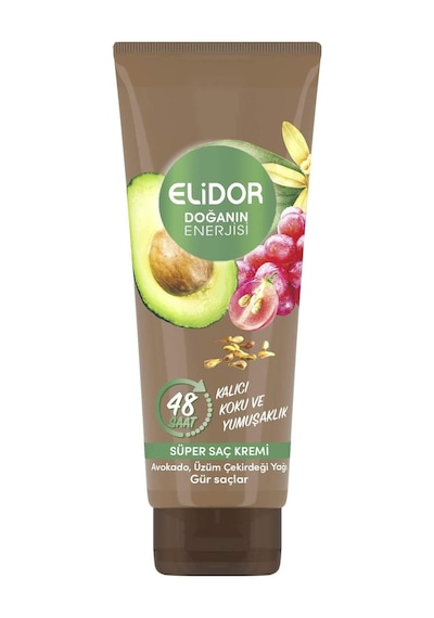Elidor Kalın Gür Saçlar Avokado ve Üzüm Çekirdeği Yağlı Saç Kremi 170 ML