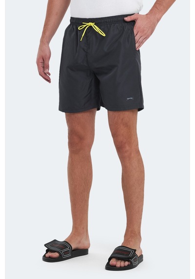 Slazenger Reno Erkek Cepli Deniz Şortu Koyu Gri Mayo Koyu Gri