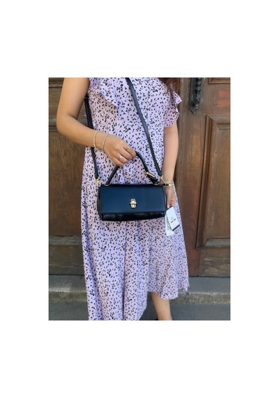Just Polo Kadın Yeni Sezon Aksesuar Detaylı Çapraz Ayarlanabilir Askılı Şık El & Omuz Çantası Ebat 22 X 11 Cm Siyah