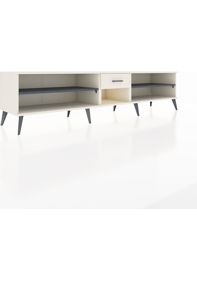 Hyperion Tv Ünitesi 2 Raflı Tek Çekmeceli 220x44x51 Aytaşı-antrasit/aytaşı Antrasıt/aytası - Aytası Hyperion Tv Ünitesi 2 Raflı Tek Çekmeceli 220x44x51 Aytaşı-antrasit/aytaşı Antrasıt/aytası - Aytası