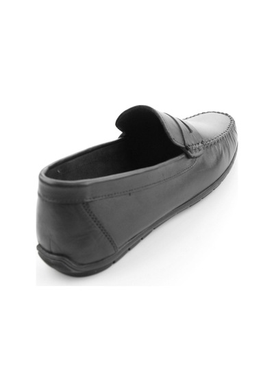 Bambi Siyah Hakiki Deri Erkek Loafer Ayakkabı E01523111103