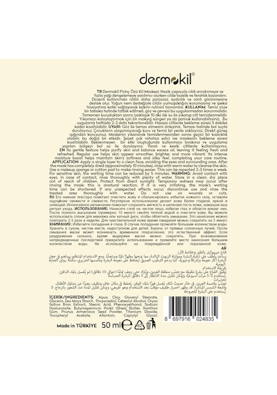 Dermokil Beyazlatıcı Etkili Pirinç Özü Kil Maske 30 Ml