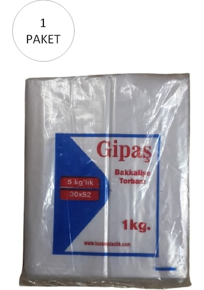 Bakkaliye Naylon Torba 5'kg Lık 30x52 Cm 1 Paket Takriben 110 Adet