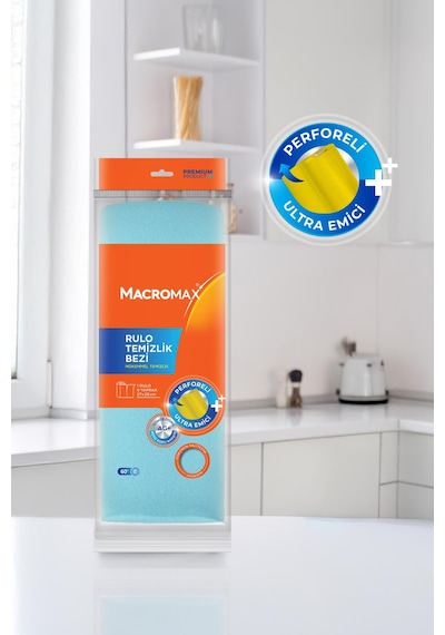 Macromax Rulo Temizlik Bezi 27x25 Cm 9 Yaprak X 2 Adet