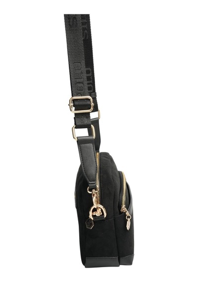 Silver Polo Sp1201 Kadın Çapraz Çanta Süet Siyah-siyah