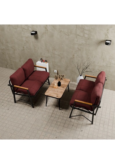 Mb Garden Furnıture Simetri Model, Balkon, Mutfak, Bahçe,cafe,metal Koltuk Takımı,bahçe Takımı,çay Seti, 2+2 Takım+sehpa Bordo Mb Garden Furnıture Simetri Model, Balkon, Mutfak, Bahçe,cafe,metal Koltuk Takımı,bahçe Takımı,çay Seti, 2+2 Takım+sehpa Bordo