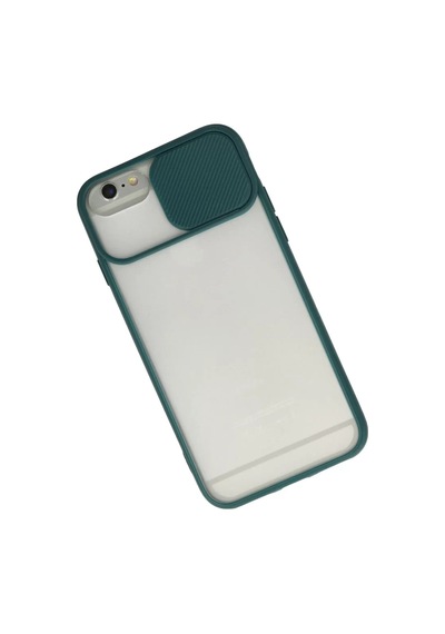 Newface Apple Apple iPhone Uyumlu  6 Plus Kılıf Palm Buzlu Kamera Sürgülü Silikon - Yeşil