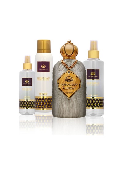 Osmanlı Oud Mihrimah Kadın Parfüm EDP 100 ML + Saç Spreyi 100 ML + Sprey Deodorant 150 ML + Vücut Spreyi 150 ML Osmanlı Oud Mihrimah Kadın Parfüm EDP 100 ML + Saç Spreyi 100 ML + Sprey Deodorant 150 ML + Vücut Spreyi 150 ML