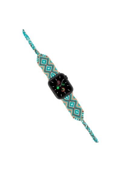 Hippi Charm Siyah Örgü Apple Uyumlu Watch  Kordonu 38-40-41 Mm