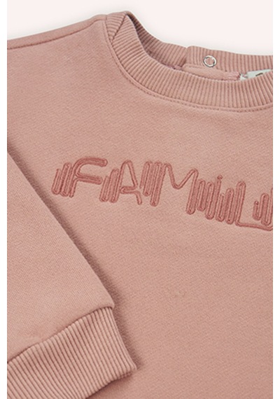 Erkek Bebek Nakışlı Gül Rengi Sweatshirt 14702460 2421BB08030