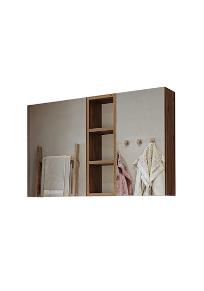 Banyo Dolabı Kulpsuz 2 Kapaklı Atlantik Çam Mdf 95 Cm Aynalı Dlp Atlantik Çam