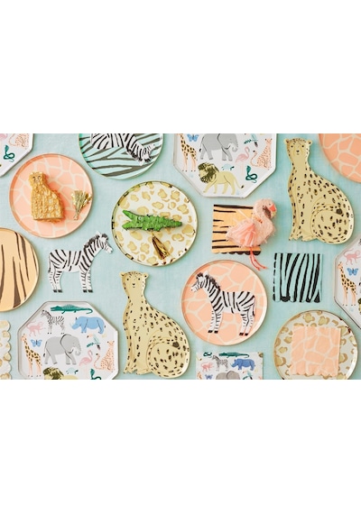 Meri Meri - Safari Plates - Safari Tabak - L - 8'li