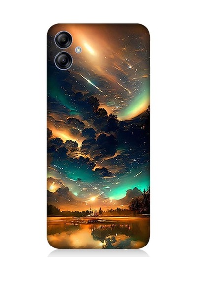 Samsung Galaxy A04e Uyumlu Kuzey Işıkları Desenli Silikon Kılıf