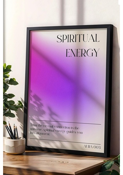 Spiritual Energy Çerçeveli Tablo Aura 003 Enerji Renkleri - Ruhsal Enerji